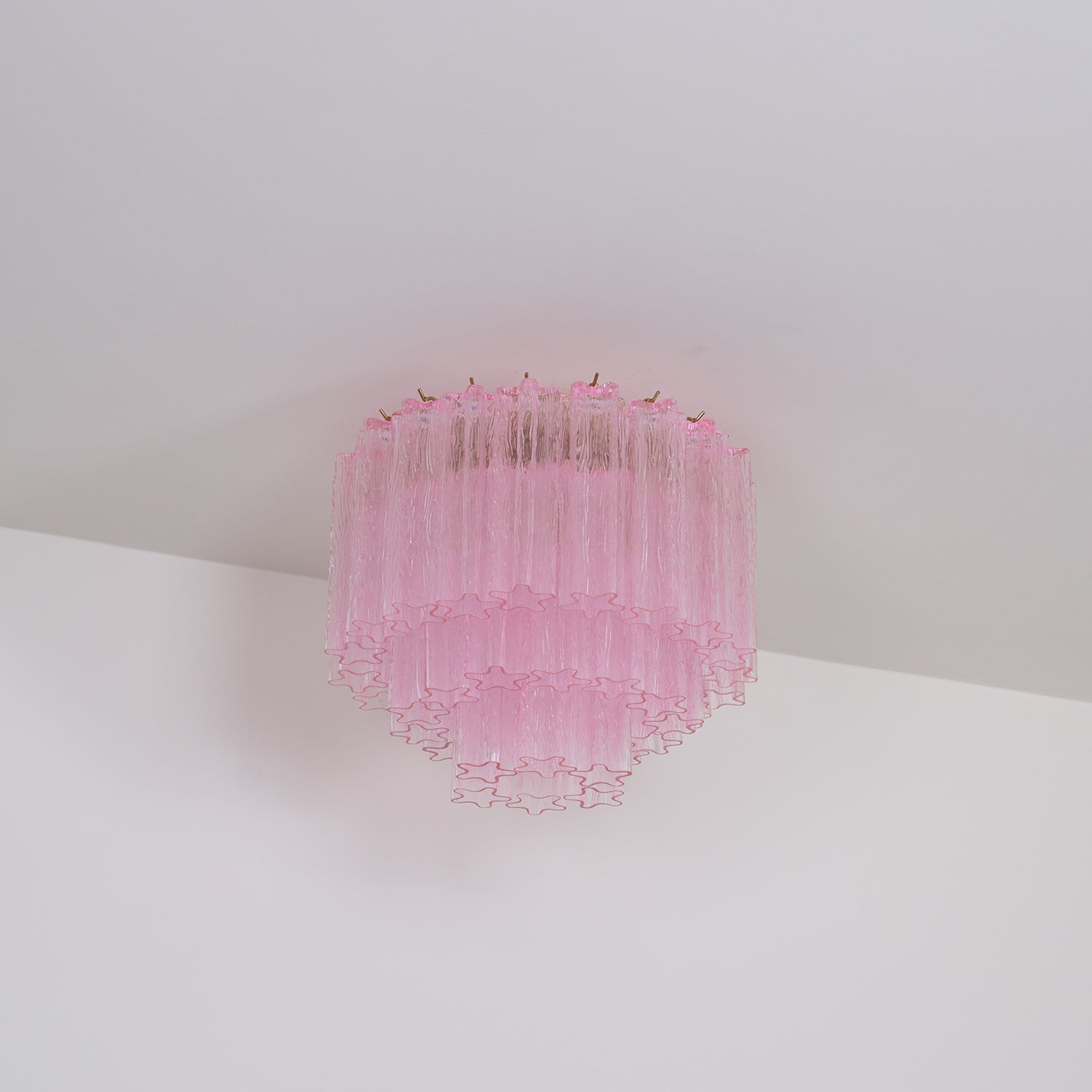 Murano Pink Glass Ceiling Light