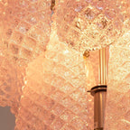 Murano Pink Glass Dewdrop Chandelier