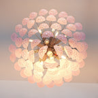 Murano Pink Glass Dewdrop Chandelier