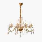 Opulent Pearl Crystal Chandelier