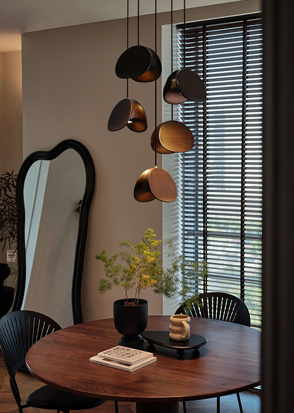 Orbit Fold Wood Pendant Light