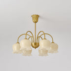Orchids Brass Chandelier