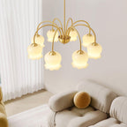 Orchids Brass Chandelier