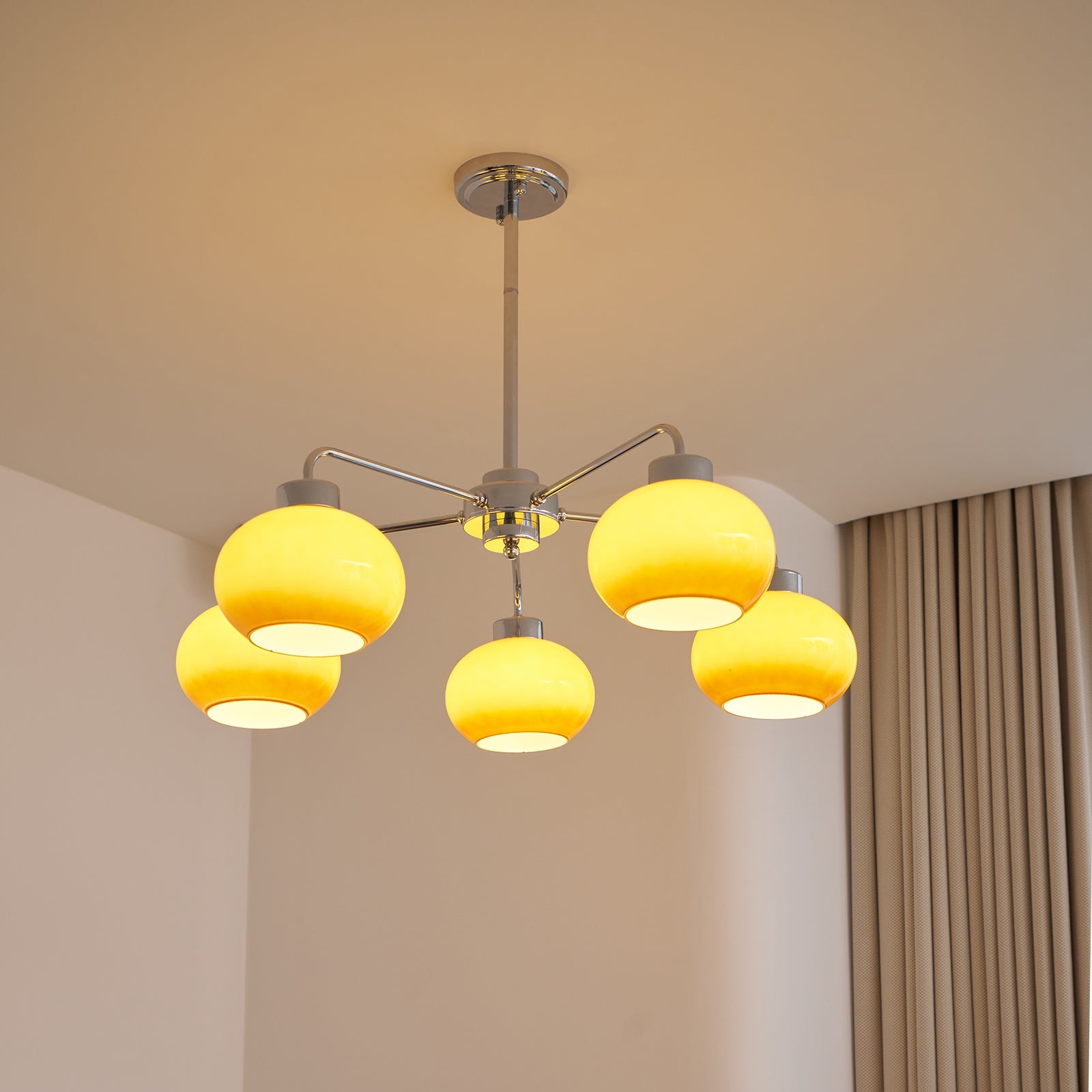 Oval Persimmon Chandelier