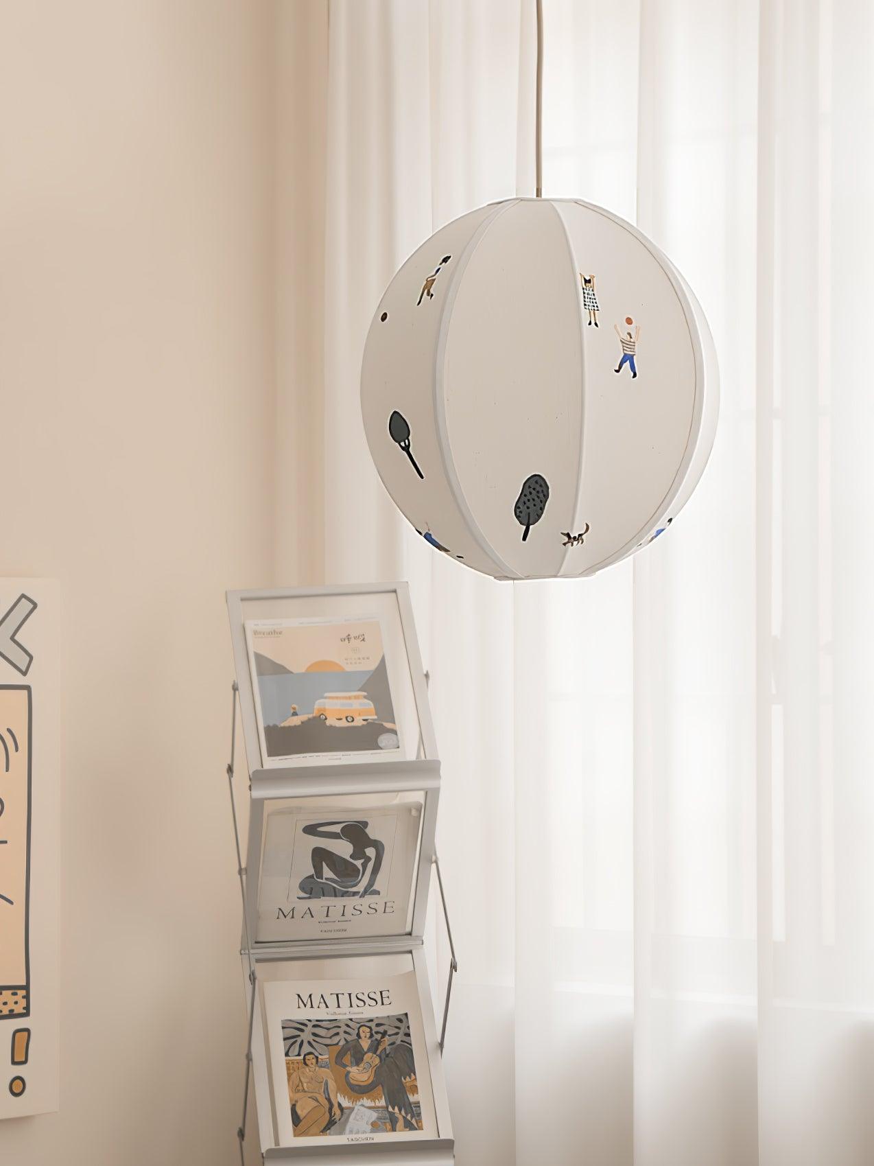 Park Embroidered Textile Swag Lamp