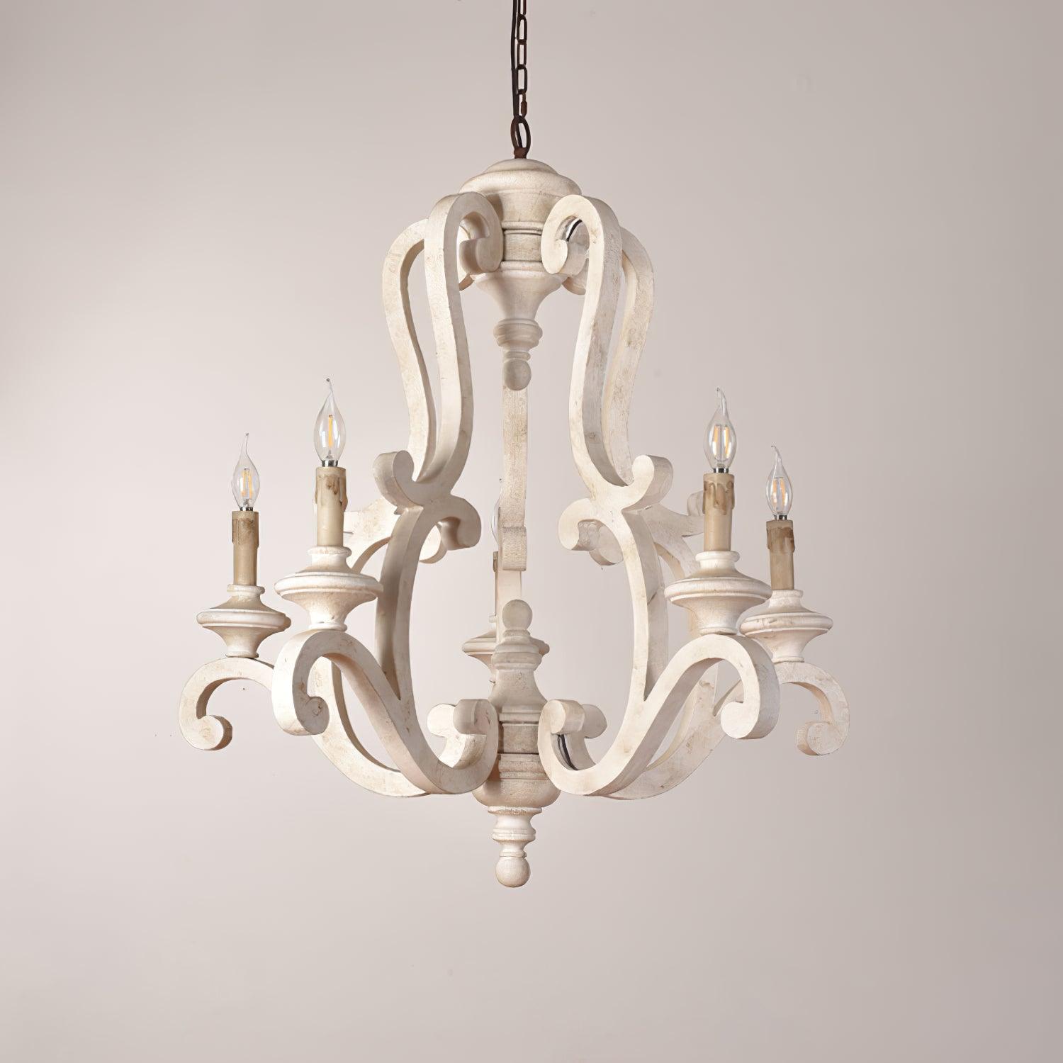 Parrotuncle Wooden Candle Chandelier