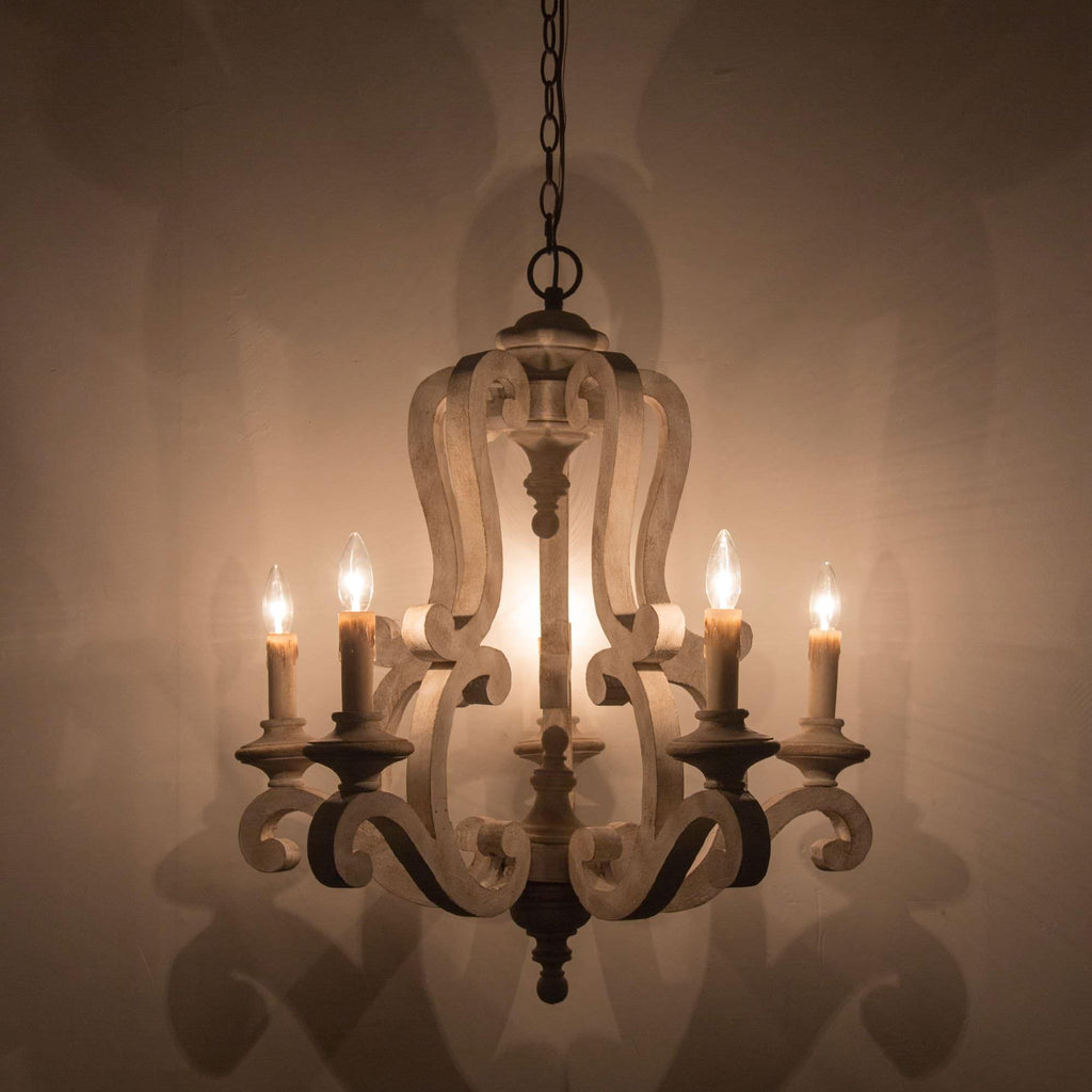 Parrotuncle Wooden Candle Chandelier