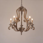 Parrotuncle Wooden Candle Chandelier