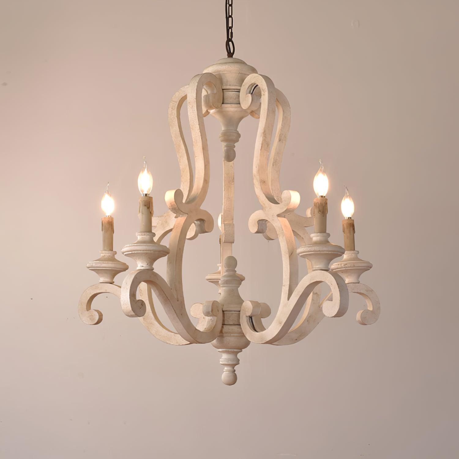 Parrotuncle Wooden Candle Chandelier