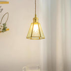 Patterned Glass Pendant Lamp
