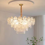 Pearl Glass Shell Chandelier