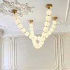Pearl Glass Necklace Balls Chandelier