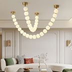 Pearl Glass Necklace Balls Chandelier