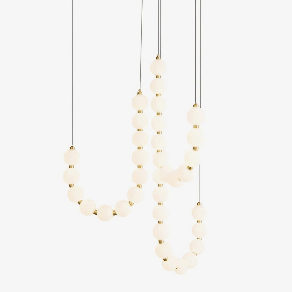 Glass Pearl Necklace Chandelier