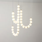 Glass Pearl Necklace Chandelier