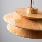 Cascade Wooden Disc Pendant Lamp