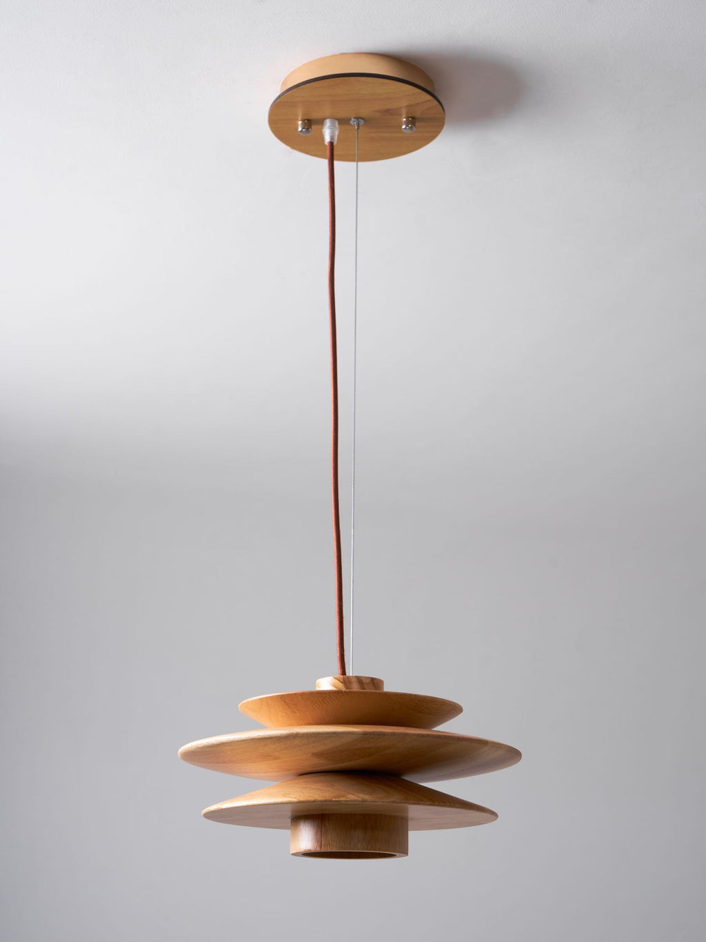 Cascade Wooden Disc Pendant Lamp