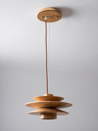 Cascade Wooden Disc Pendant Lamp