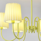 Pleated Fabric Matcha Chandelier