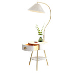 Pleated Nightstand Floor Light
