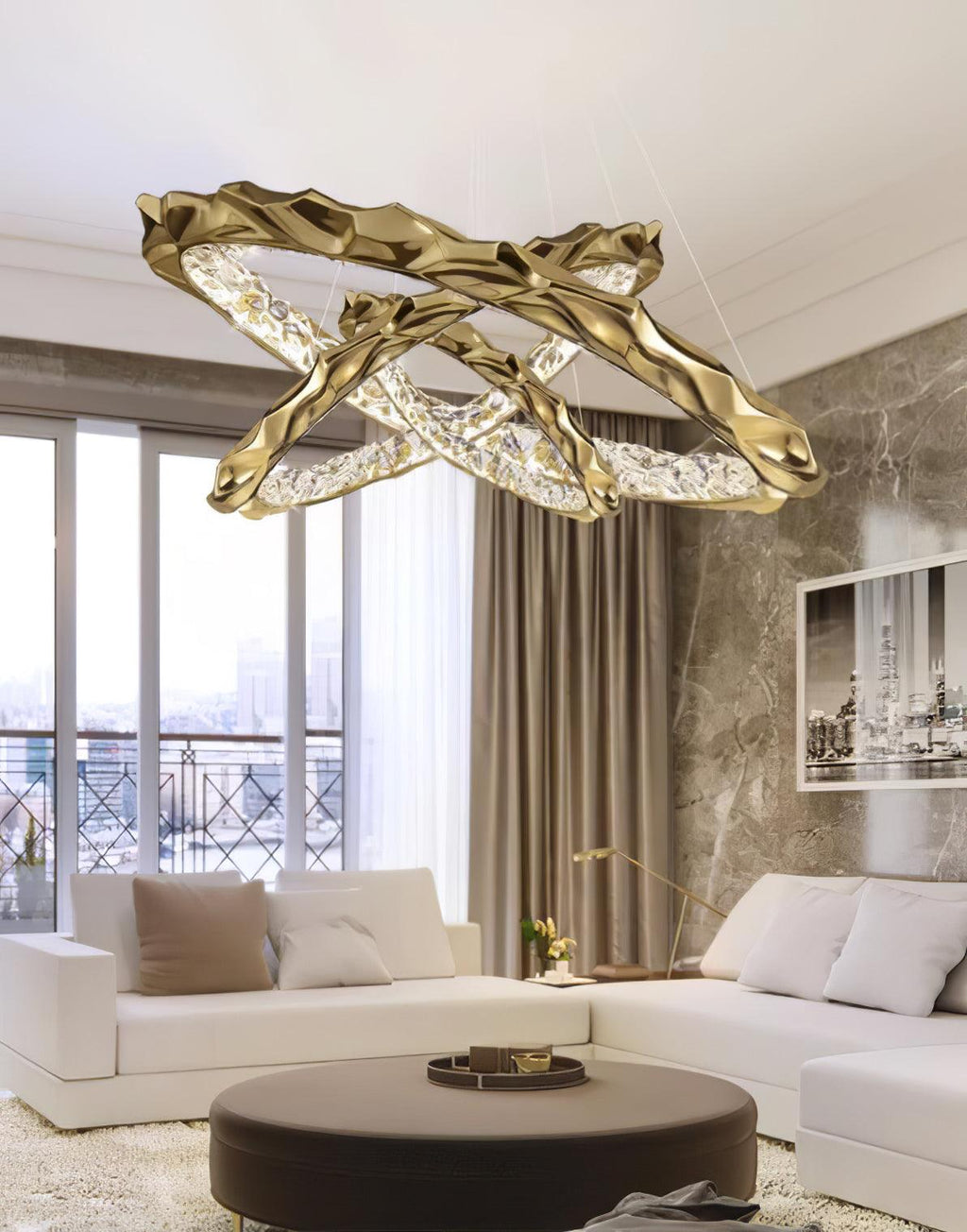 Resin Circlet Brass Pendant Lamp