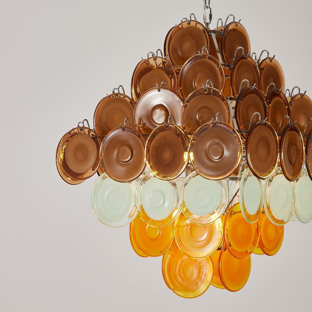 Retro Glass Disc Chandelier