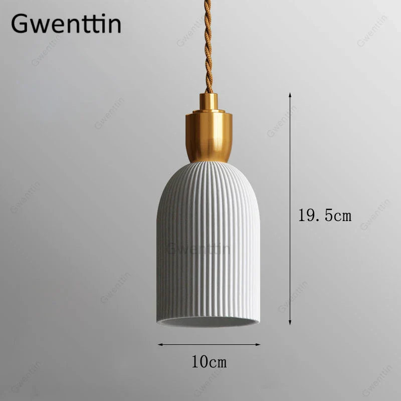 Ceramic Pendant Light: Vintage Nordic Hanging Lamp for Dining Room Kitchen Ceiling Chandelier