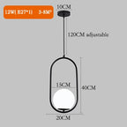 Modern Nordic Bedside Chandelier | Luxury Minimalist Bedroom Light | Single Head Pendent Lamp