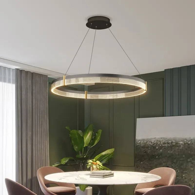 Luxury Ring Pendant Light for Modern Living Room, Bedroom, Dining Room décor