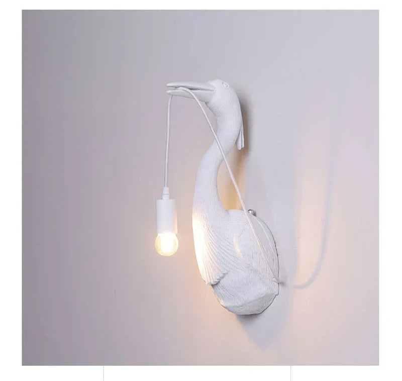 Nordic Crane Resin Wall Lamps for Bedroom, Living Room, Staircase, and Corridor