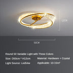 Modern Crystal LED Chandelier Ceiling Lamp for Luxurious Bedroom and Living Room