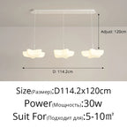 Cloud White Floating Pendant Chandelier for Dining Room, Kitchen Island, Indoor Lighting