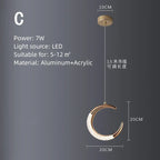 Rotatable LED Pendant Lamp for Modern Indoor Living Room Art Decor Lighting