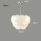 White Ceramic Chandelier: Danish Design Hanging Lamp for Home Decor & Dining