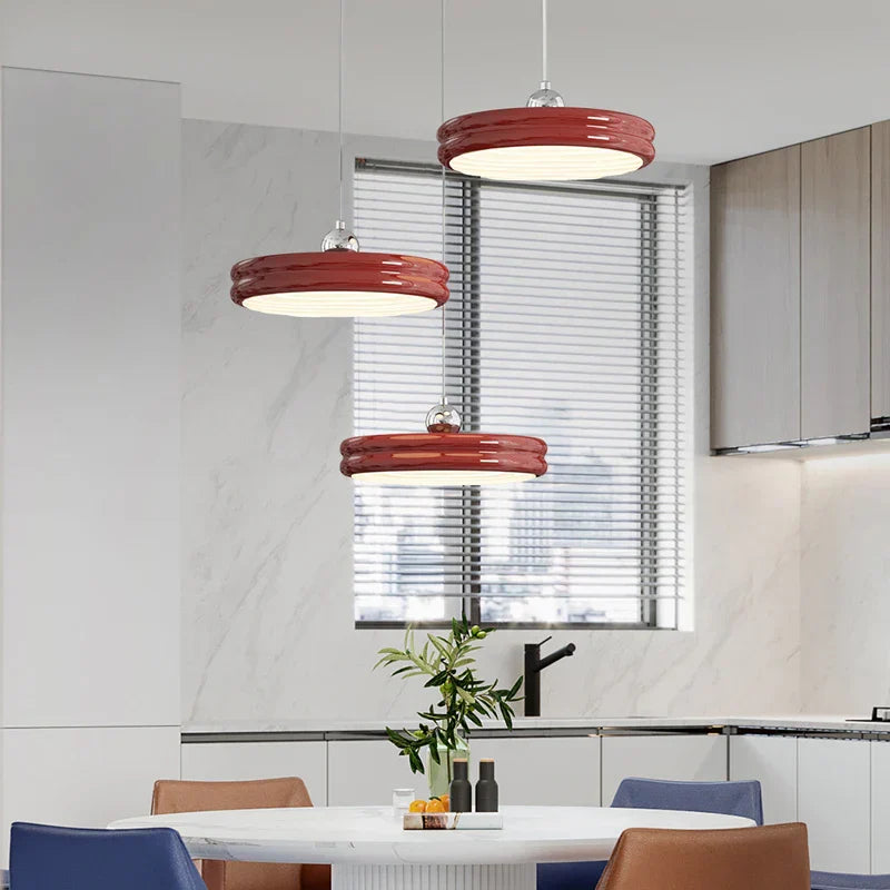 Circular Modern Chandelier Pendant Light Dimmable Indoor Lamp for Dining & Kitchen Island