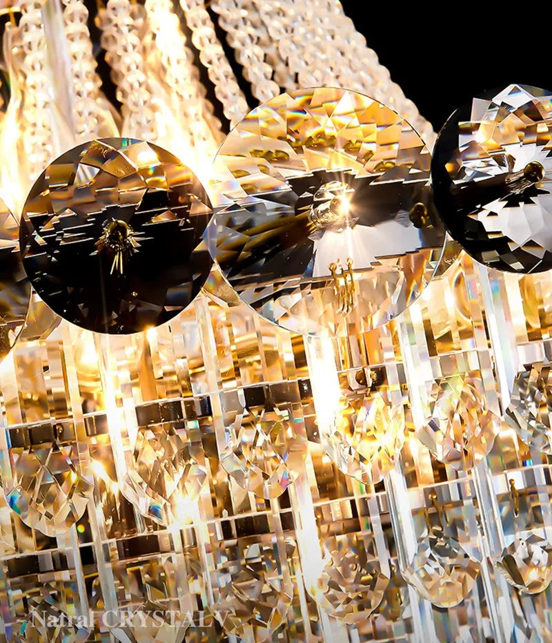 Modern Crystal Chandeliers for Luxury Living Room Staircase Lighting