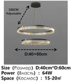 Black Acrylic LED Pendant Light for Modern Home Decor