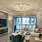 Luxury Crystal LED Ceiling Light for Bedroom & Living Room