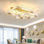 Crystal Ceiling Chandelier Dimmable LED Lights for Luxury Foyers and Bedrooms