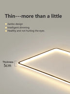 Modern LED Ceiling Lights Rectangular Smart Main Lamp Nordic Style