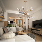 Gold Satellite Pendant LED Ceiling Lamp for Modern Living Room & Kitchen Decor