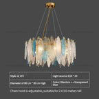 Glass Chandelier Light for Living Room, Bedroom, Dining: Luxury Art Designer Lighting