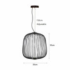 Modern Remote LED Pendant Lamp: Retro Bird Cage Design for Stylish Industrial Lighting