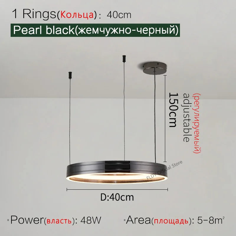 Modern Nordic Round Ceiling Chandelier Dining Bedroom Kitchen Lighting Lamps