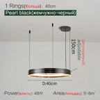 Modern Nordic Round Ceiling Chandelier Dining Bedroom Kitchen Lighting Lamps