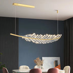 Leaf Shaped Golden Chandelier for Living Room, Dining Room, Kitchen, and Coffee Shop