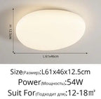Nordic Cream LED Ceiling Lamp - Modern, Minimalist for Living Room, Bedroom, Restaurant
