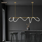 Nordic Light Luxury Chandelier Creative LED Bar for Living Room and Study Desk