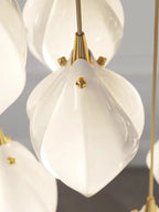 Magnolia Flower G9 LED Chandelier - White Luxury Pendant Light Fixtures