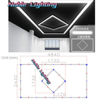 Hexagon LED Garage Wall Ceiling Lights 6500K Daylight White 4.8X2.4M Linkable